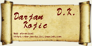 Darjan Kojić vizit kartica